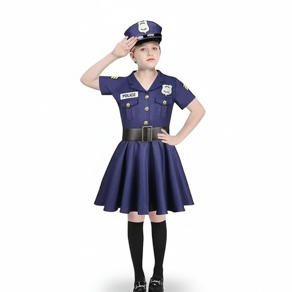 Halloween Costumes Polizei Mädchen Kleid Karneval - Image 2