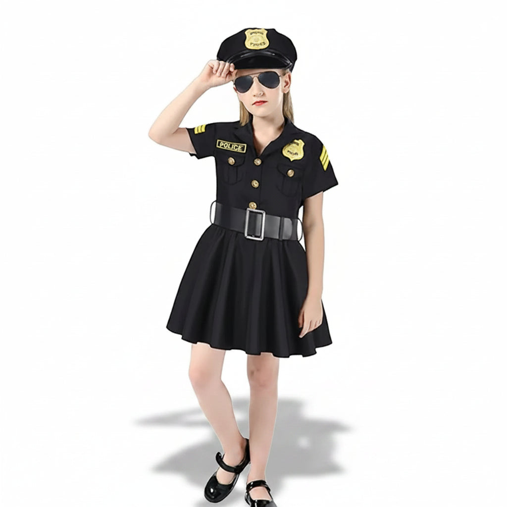 Halloween Costumes Polizei Mädchen Kleid Karneval - Image 6