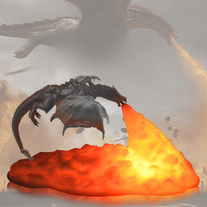 Halloween Dekoration Drachen Nachtlicht LED Feuer Lampe - Image 8