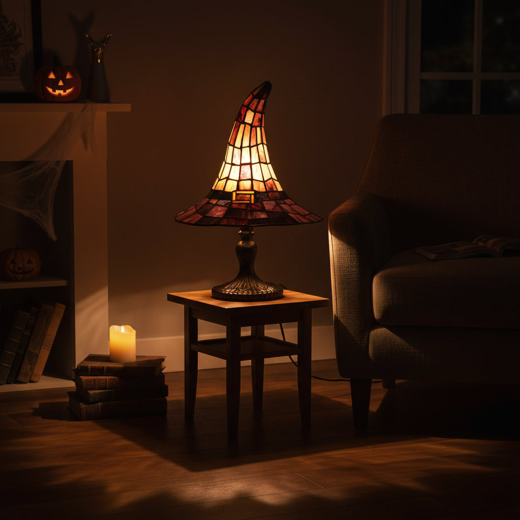Halloween Dekoration Hexenhut Lampe Tischleuchte - Image 4