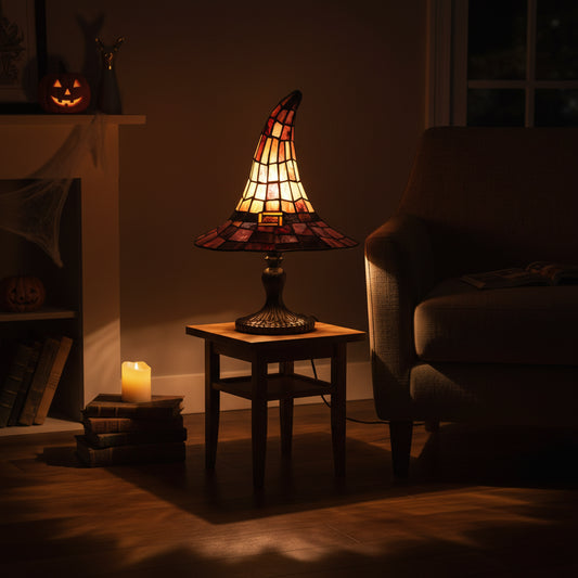Halloween Dekoration Hexenhut Lampe Tischleuchte - Image 4