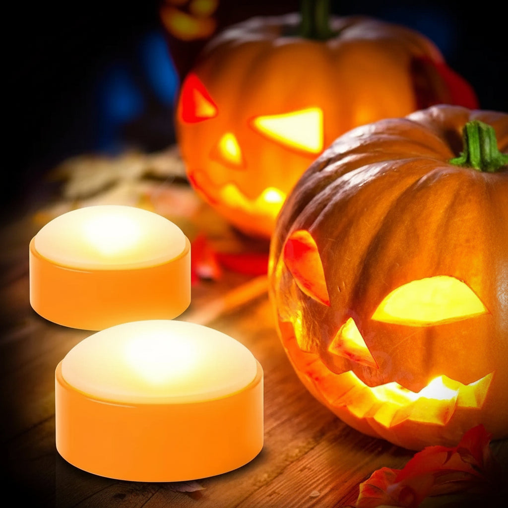 Halloween Dekoration LED Kürbislampen Lichtset 2 Stück - Image 4