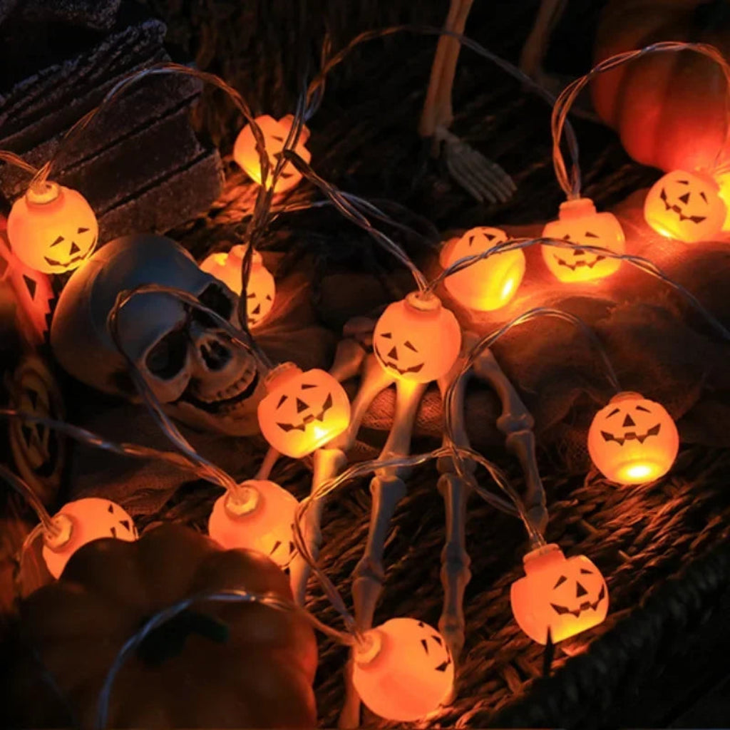 Halloween Dekoration LED Lichterkette Kürbis Geist Party - Image 5