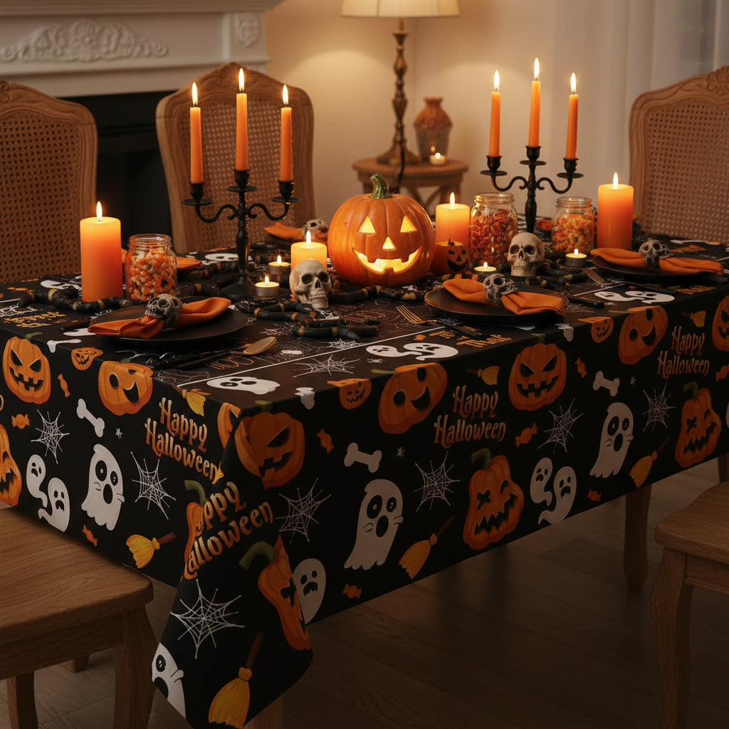 Halloween Dekoration Tischdecke Spinnennetz Party Tischdeko - Image 7