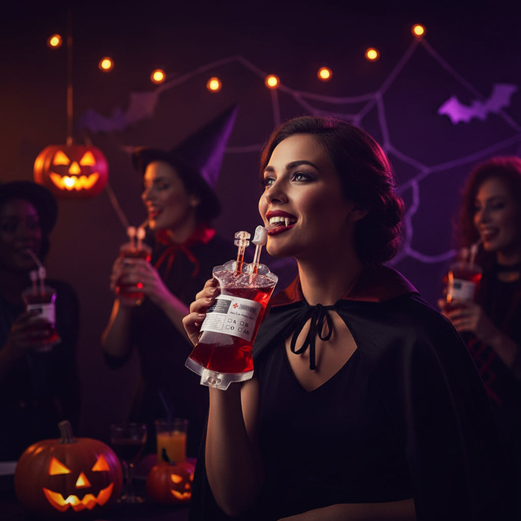 Halloween Dekoration Vampir Blutbeutel Set - Image 1