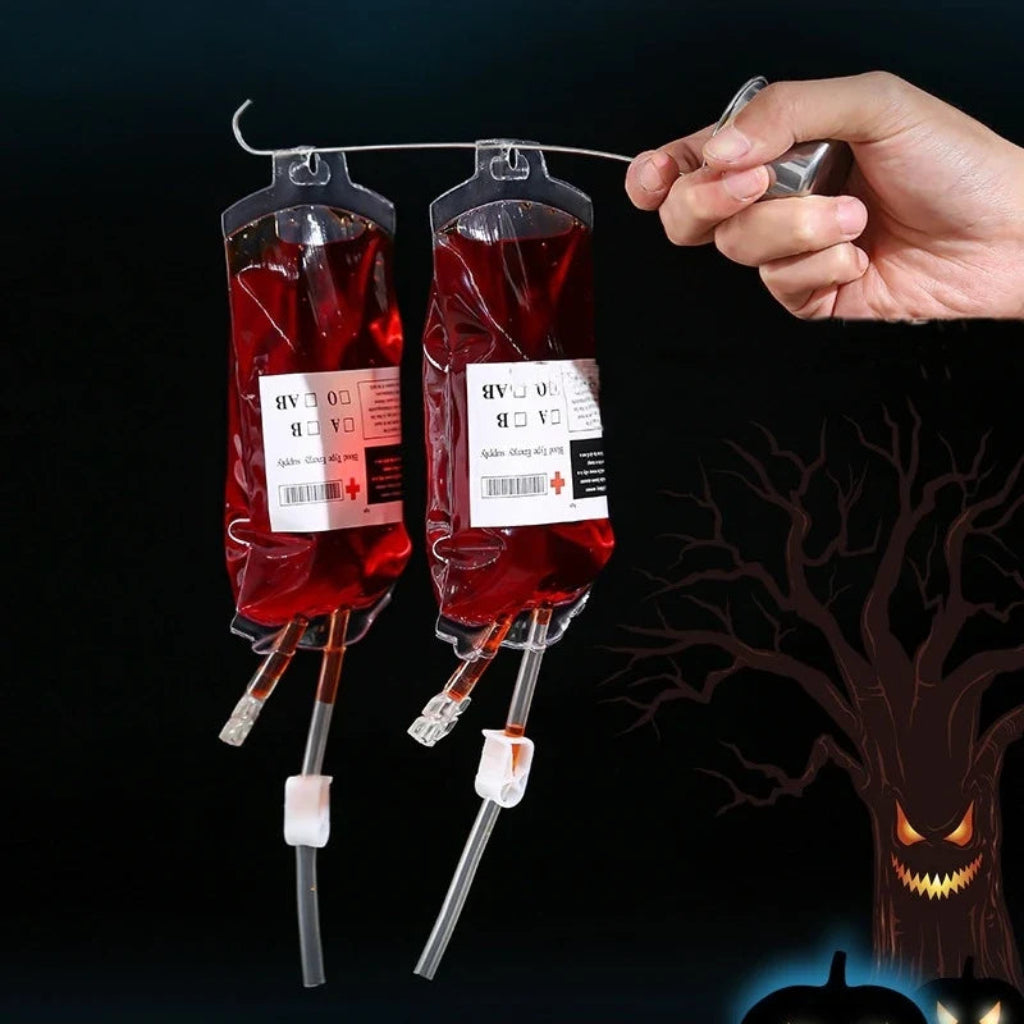 Halloween Dekoration Vampir Blutbeutel Set - Image 3