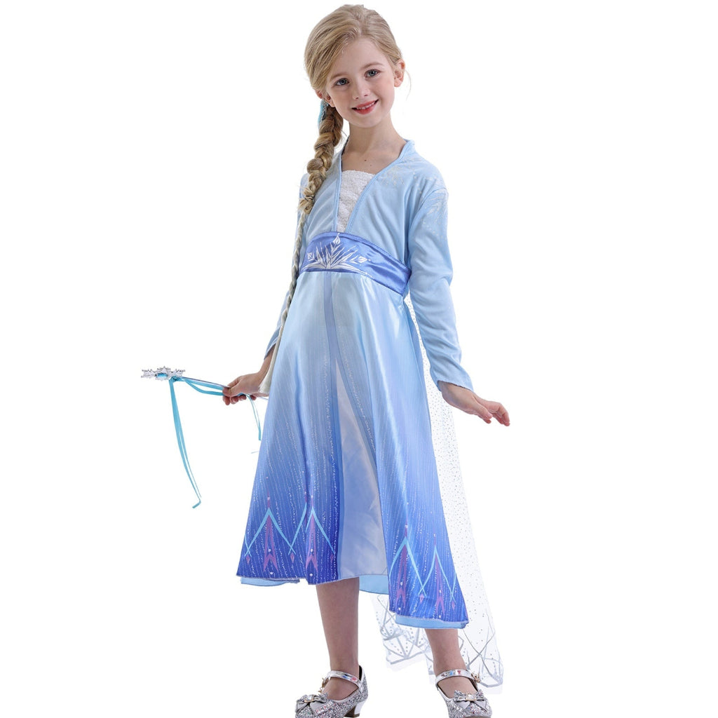 Halloween Kostüm Kinderkostüm Prinzessinnenkleid Glitzer Umhang - Image 2