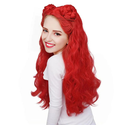 Halloween Kostüme Damen Rotes Cosplay Outfit Perücke - Image 6