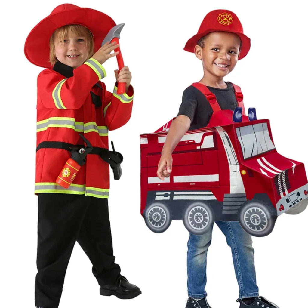 Halloween Kostüme Feuerwehrwagen Kapuzenoverall Outfit - Image 1