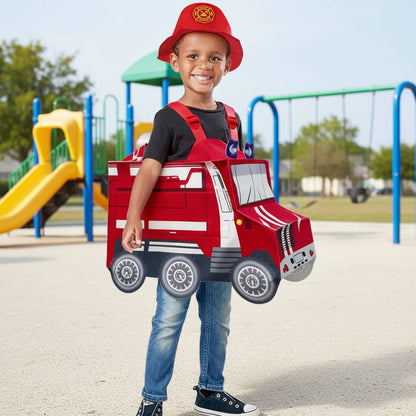 Halloween Kostüme Feuerwehrwagen Kapuzenoverall Outfit - Image 2