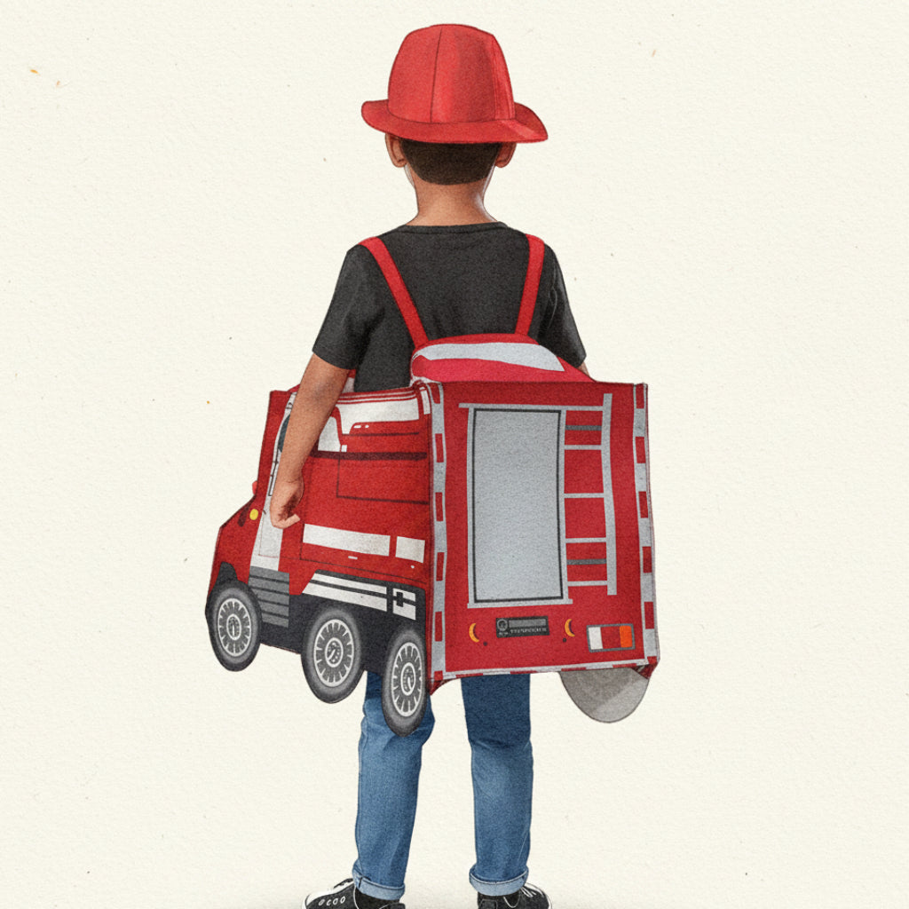 Halloween Kostüme Feuerwehrwagen Kapuzenoverall Outfit - Image 3
