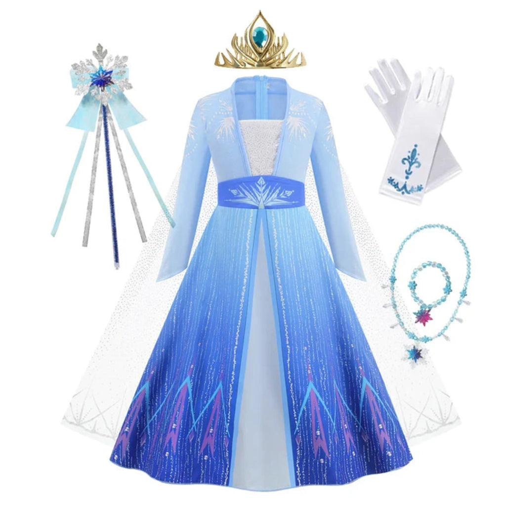 Halloween Kostüme Mädchen Kleid Eisprinzessin Set - Image 10