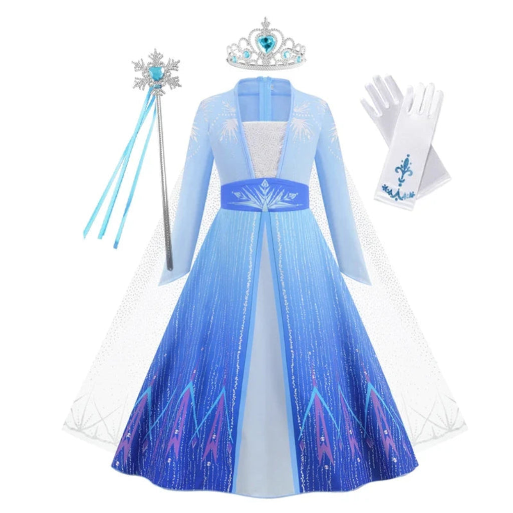 Halloween Kostüme Mädchen Kleid Eisprinzessin Set - Image 11