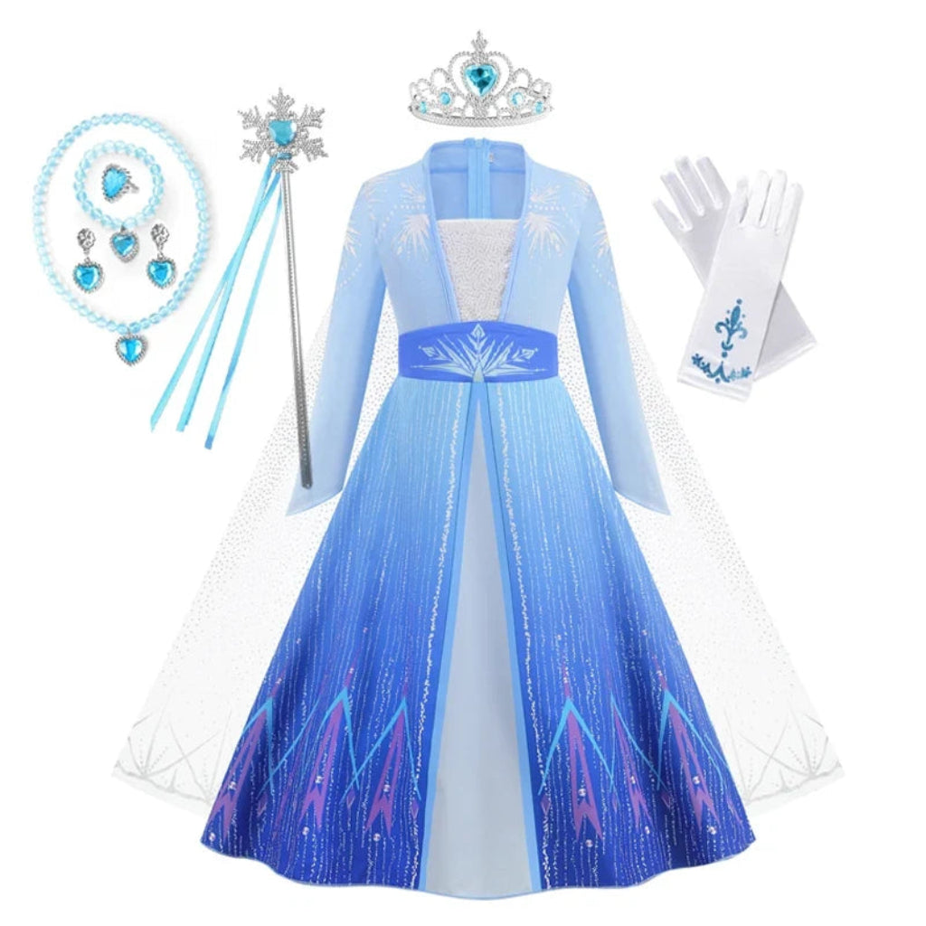 Halloween Kostüme Mädchen Kleid Eisprinzessin Set - Image 12