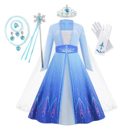 Halloween Kostüme Mädchen Kleid Eisprinzessin Set - Image 12