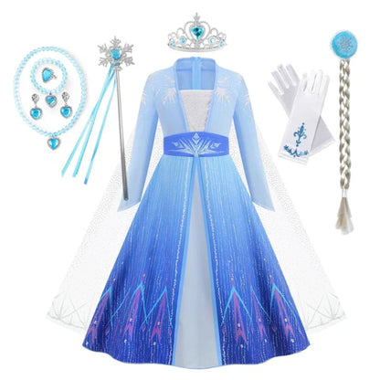 Halloween Kostüme Mädchen Kleid Eisprinzessin Set - Image 13