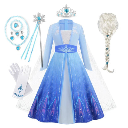 Halloween Kostüme Mädchen Kleid Eisprinzessin Set - Image 14