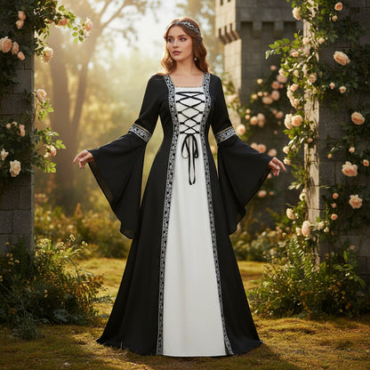 Halloween Kostüme Mittelalterkleid Schnürdesign - Image 7