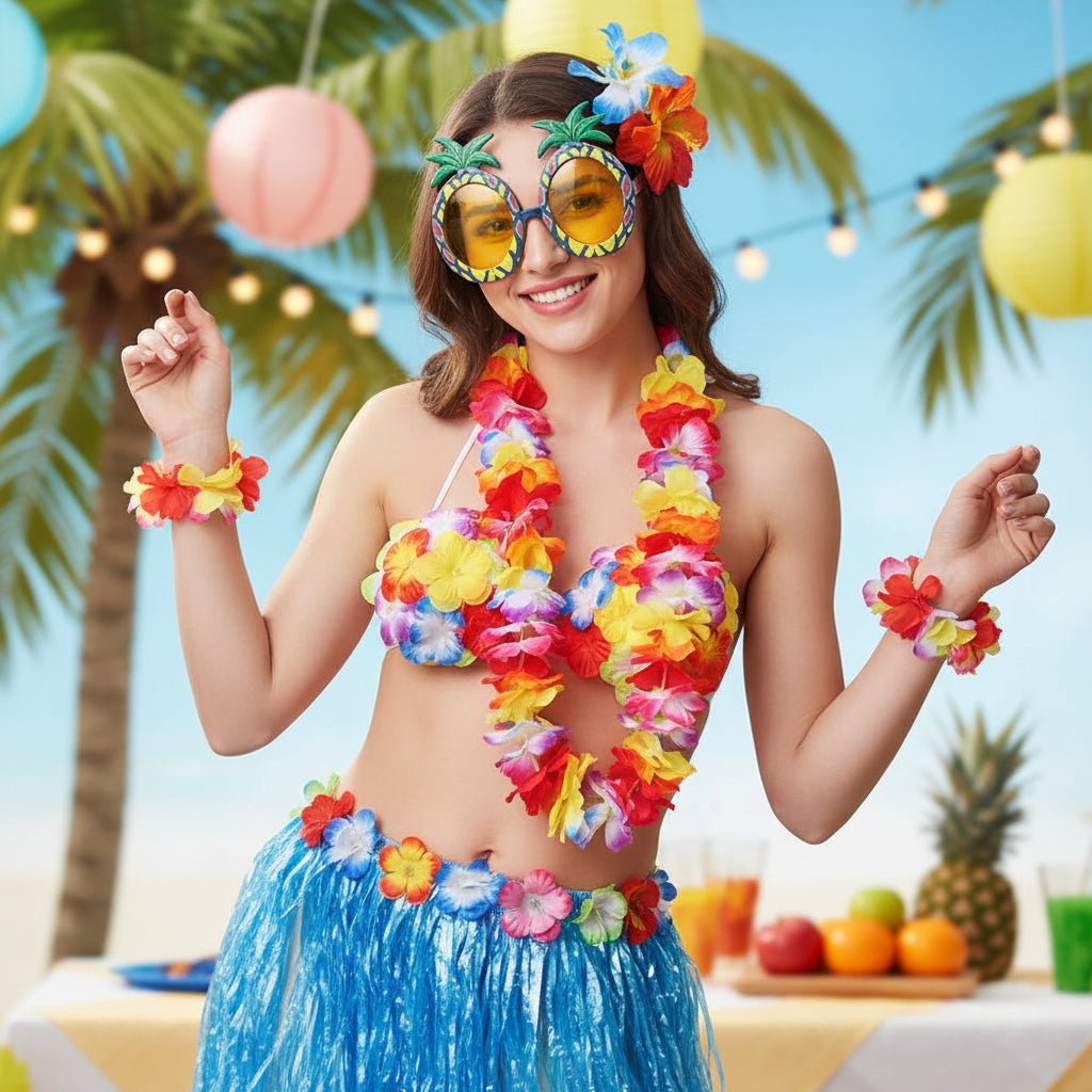 Halloween Kostüme Party Hawaii Strand Set Festliches Outfit - Image 7