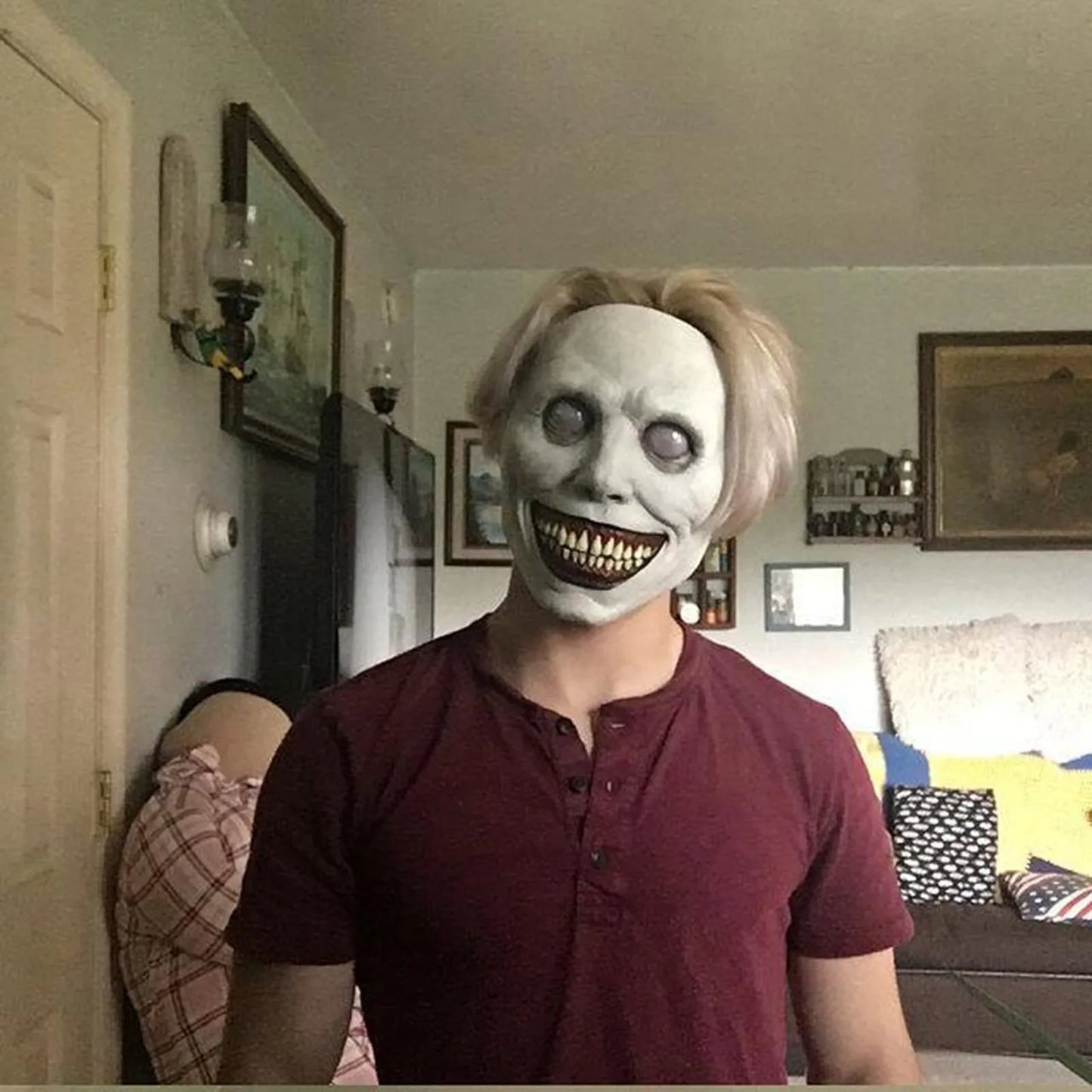 Halloween Maske Horror Kapuze Grusel Kostüm - Image 3