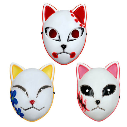 Halloween Maske LED Katzenmaske Leuchtende PVC Cosplay - Image 7