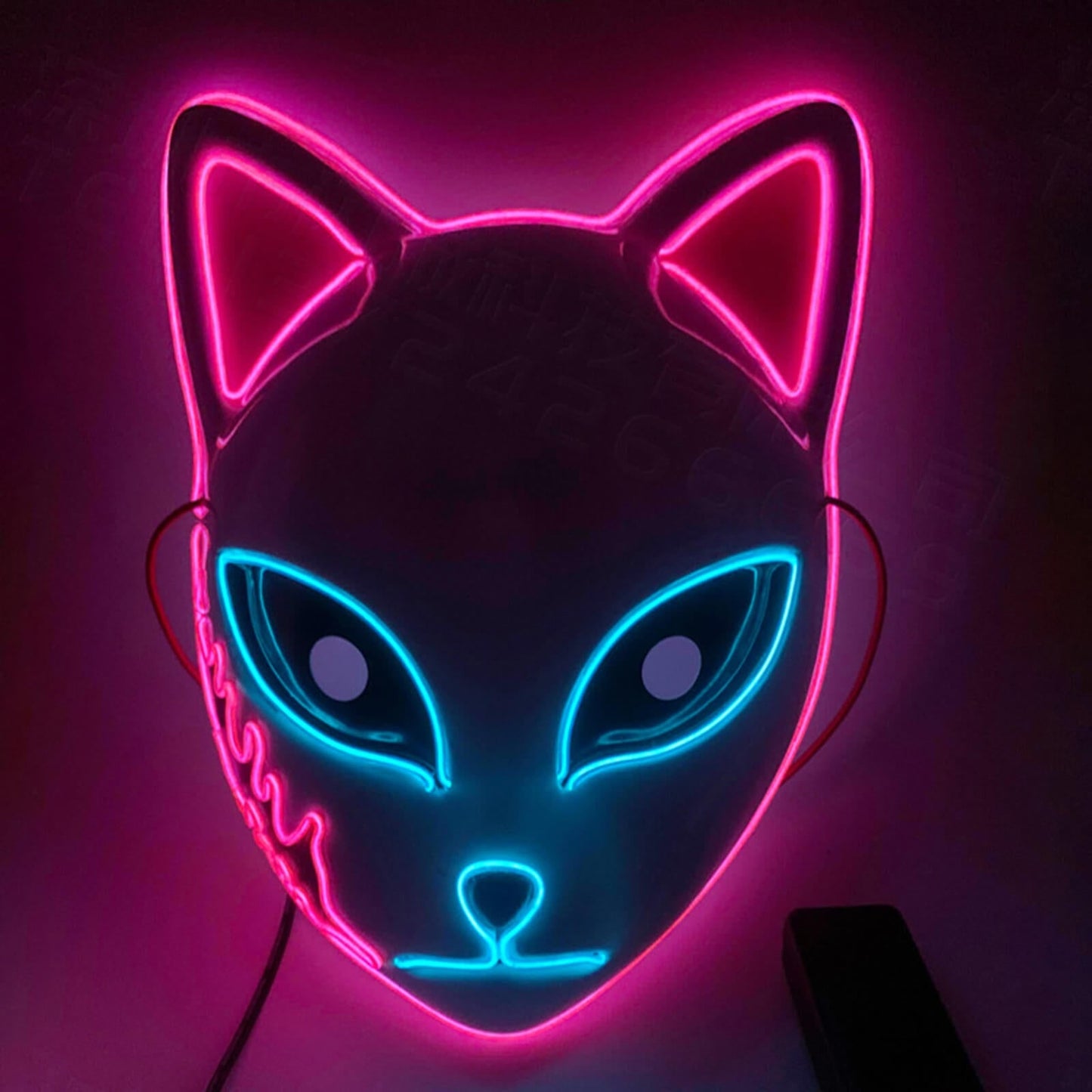Halloween Maske LED Katzenmaske Leuchtende PVC Cosplay - Image 9