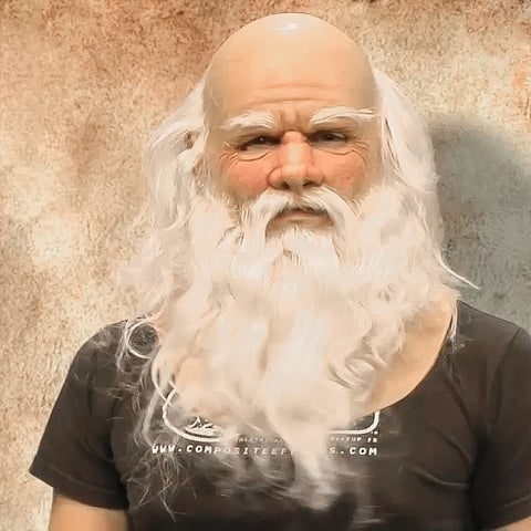Halloween Maske Weihnachtsmann Bart Vollgesicht Kostüm - Image 2