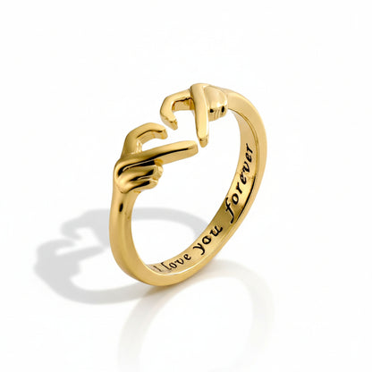 Adjustable Ring Women Hug Design Gift Jewellery