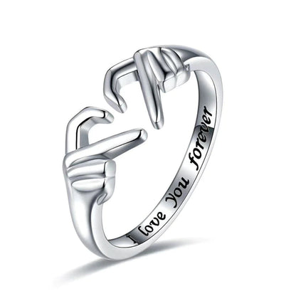 Adjustable Ring Women Hug Design Gift Jewellery