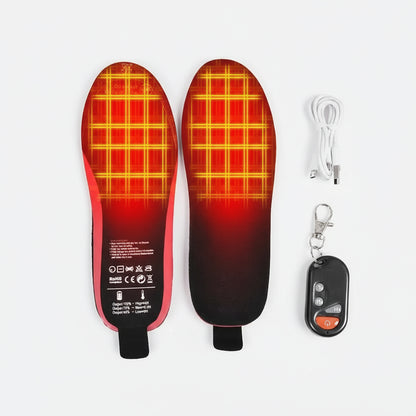 Beheizbare Einlegesohlen WarmStep Pro | Wiederaufladbar mit Fernbedienung | 3 Heizstufen | Zuschneidbar | Elektrische Fußwärmer für Winter & Outdoor