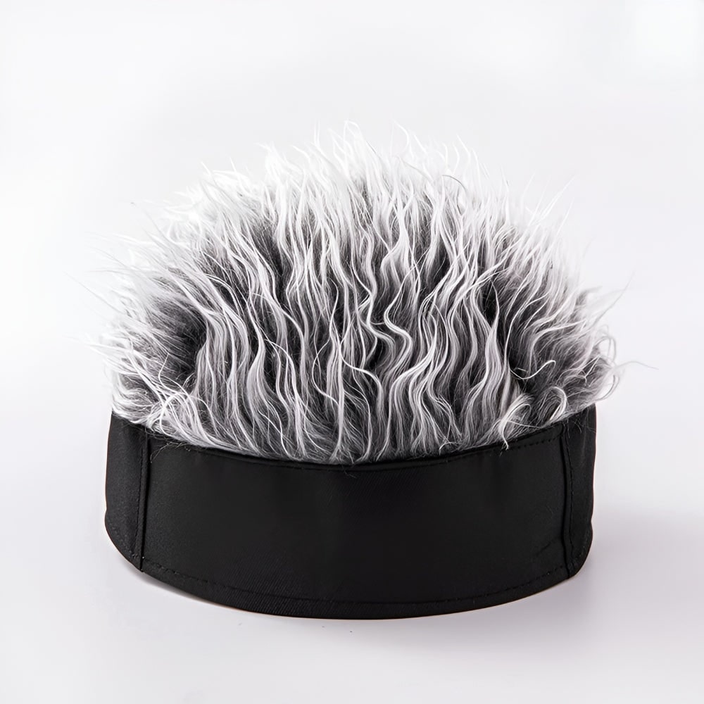 Herren Perücke Wig Mütze Kostüm Perücke Schwarz - Image 2