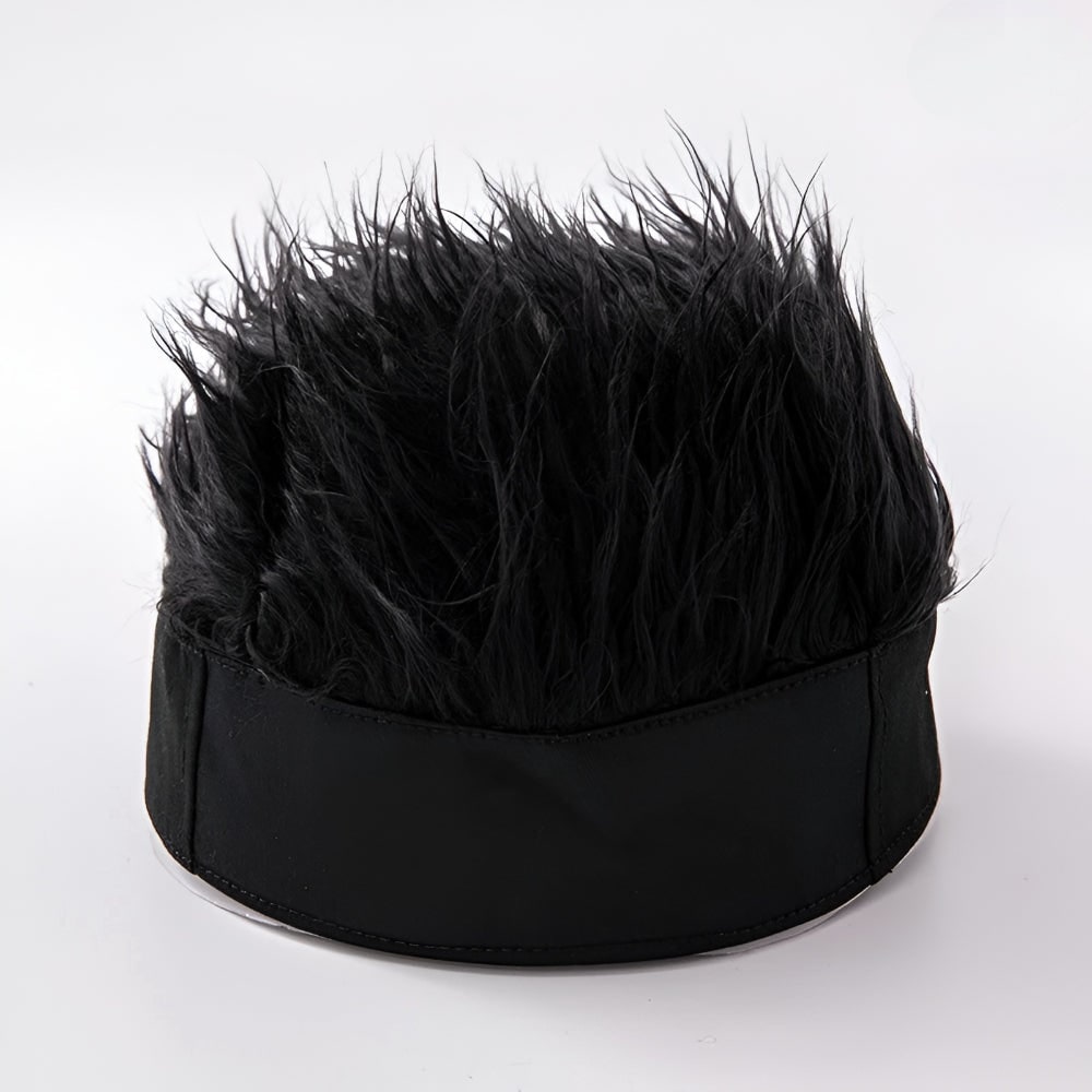 Herren Perücke Wig Mütze Kostüm Perücke Schwarz - Image 4