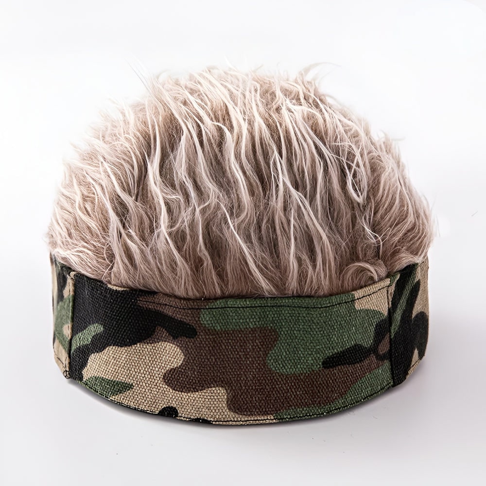Herren Perücke Wig Mütze Kostüm Perücke Schwarz - Image 5