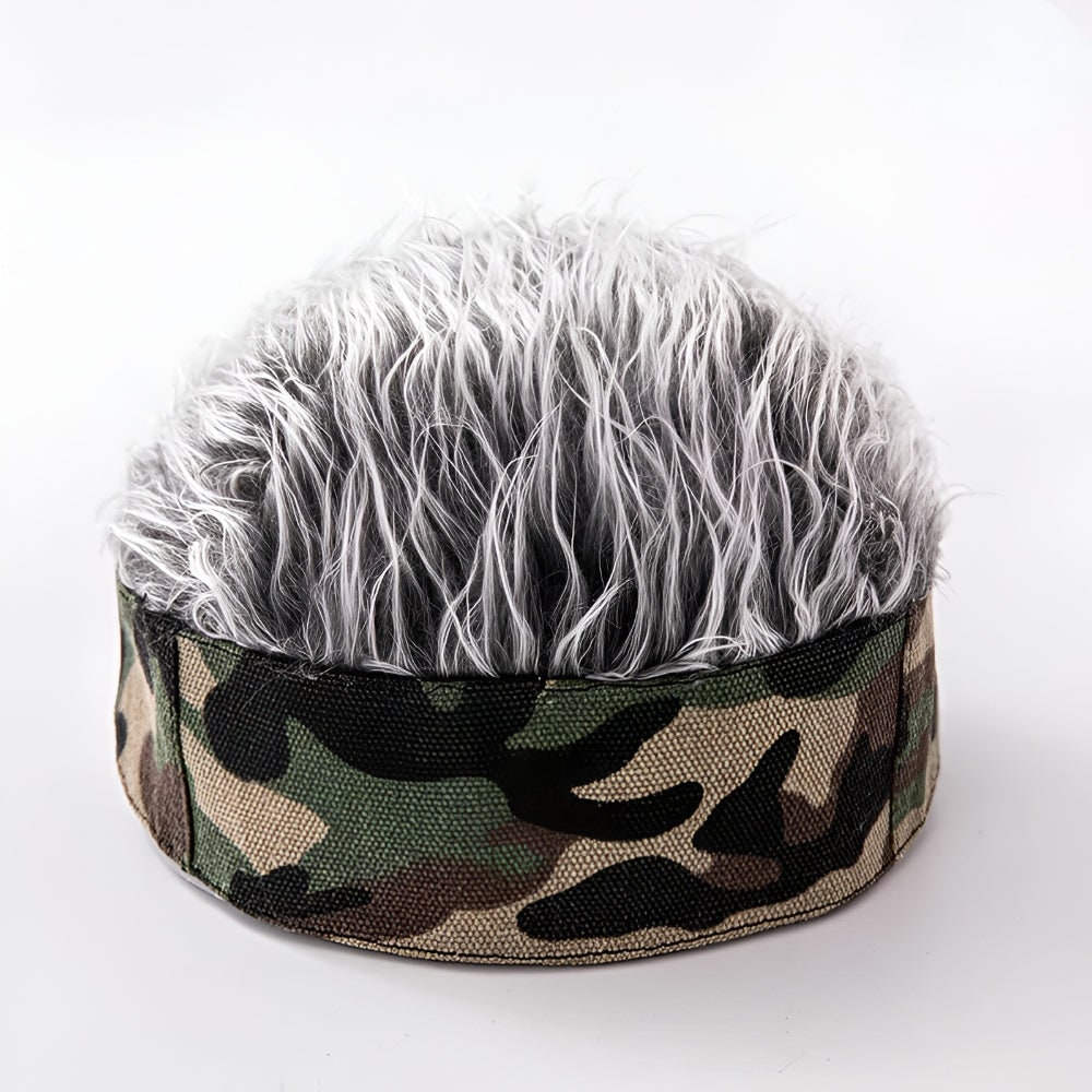Herren Perücke Wig Mütze Kostüm Perücke Schwarz - Image 6