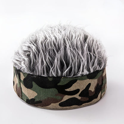 Herren Perücke Wig Mütze Kostüm Perücke Schwarz - Image 6