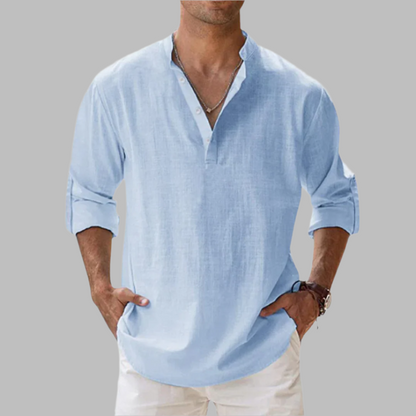 Herren Sommerhemd Leichte Sommerbluse Long-Sleeve | Casual Shirt - Image 1