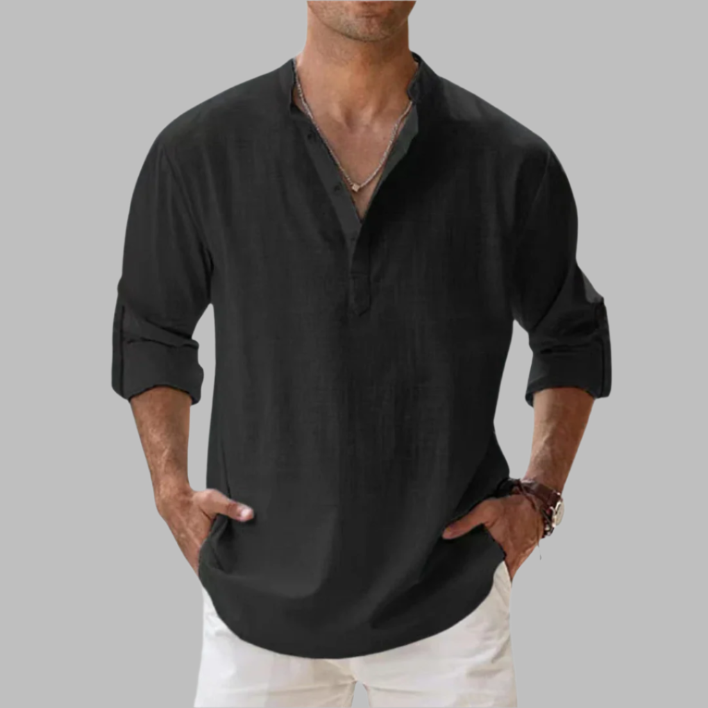 Herren Sommerhemd Leichte Sommerbluse Long-Sleeve | Casual Shirt - Image 2