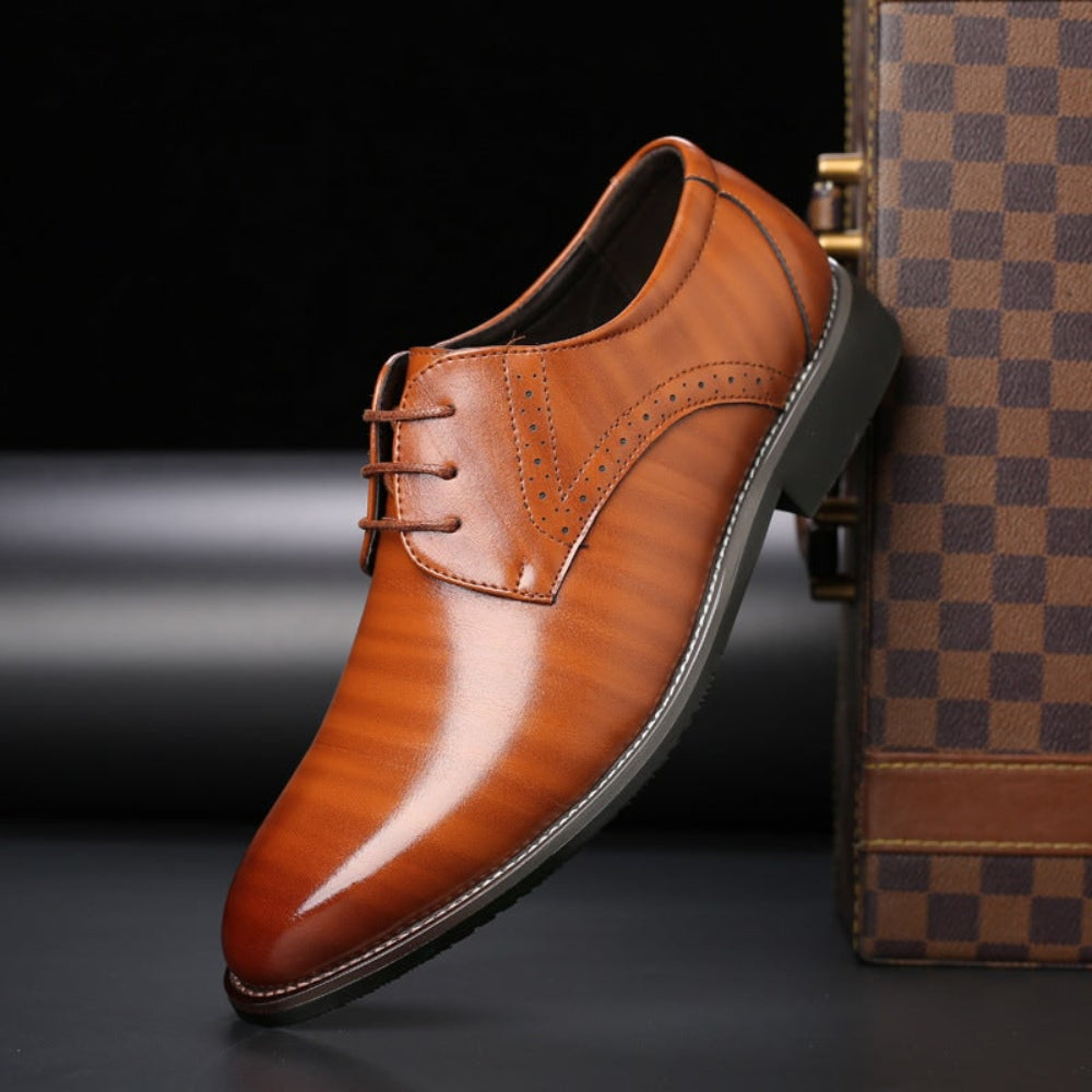 Herren Veterschoenen Brogue Schuhe Klassische Schnürer - Image 4