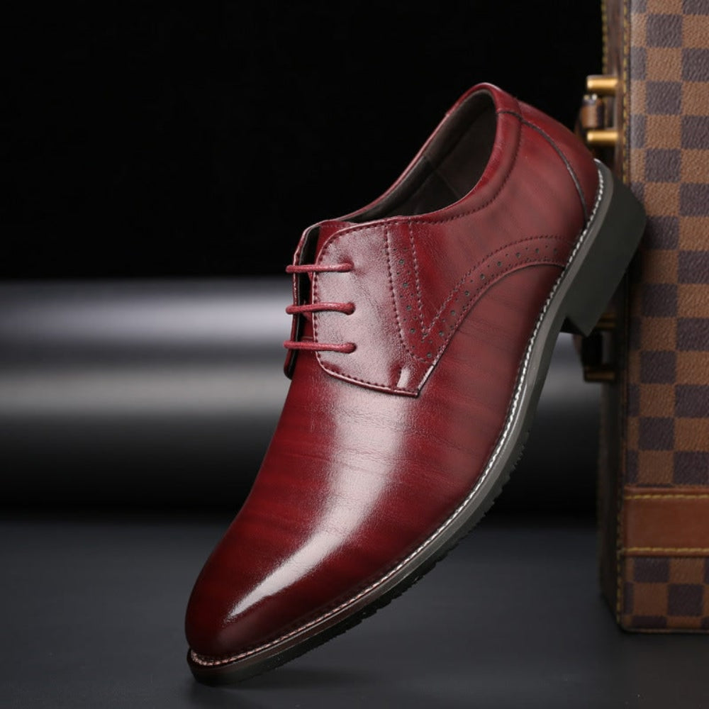 Herren Veterschoenen Brogue Schuhe Klassische Schnürer - Image 5