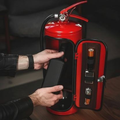 Mini Bar Extincteur Cache Bouteilles Rangement Décoratif