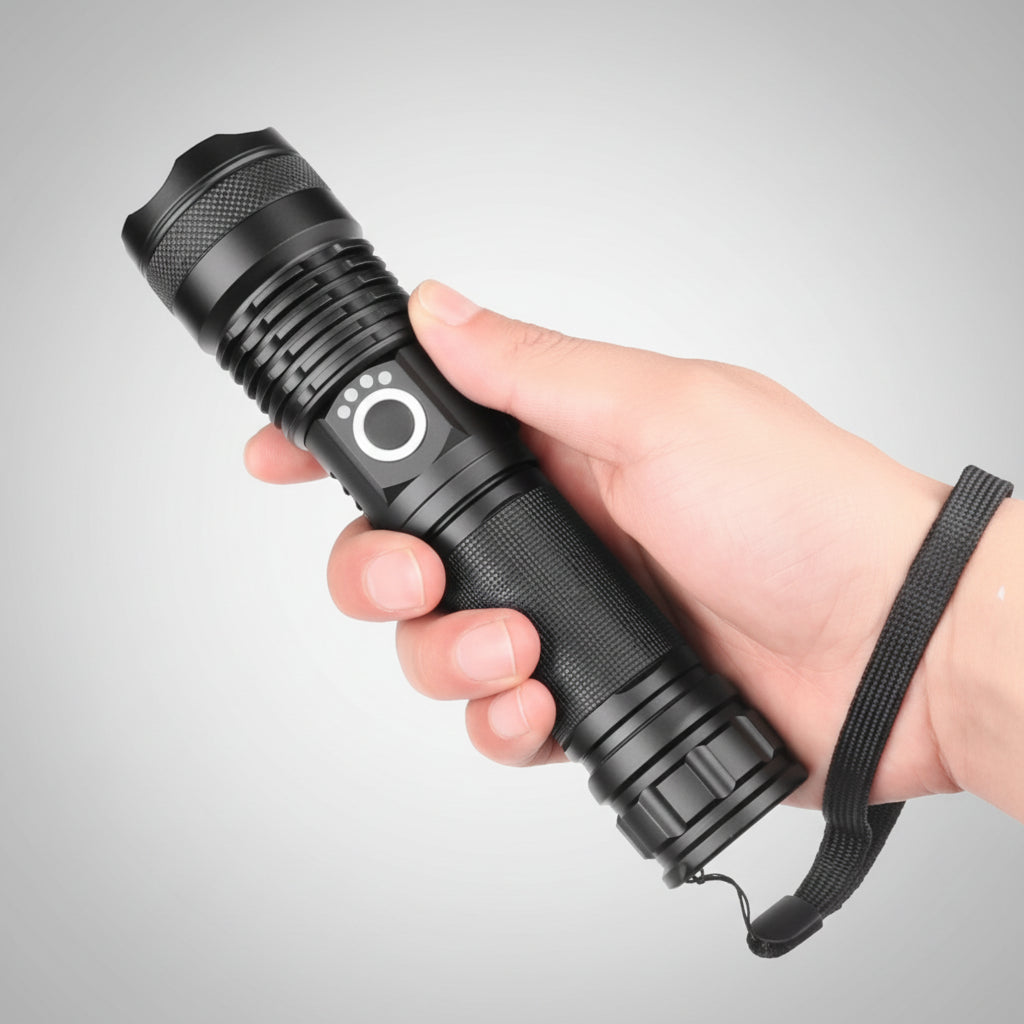 High Lumen LED Rechargeable Flashlight Outdoor Light