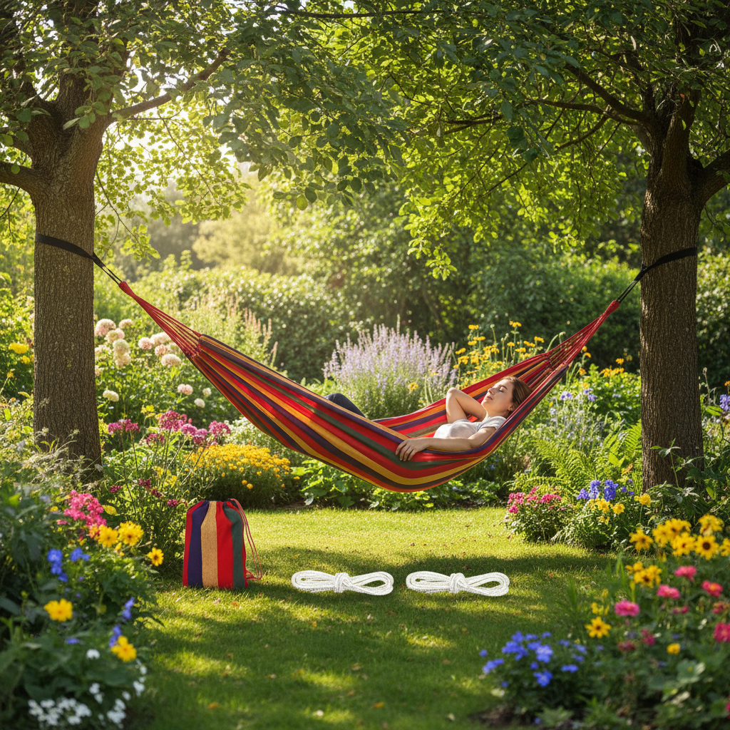 Hängematte Outdoor Garten Entspannendes Hängebett - Image 1