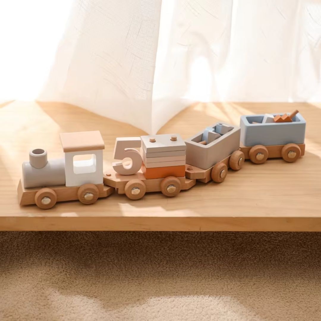 Holzeisenbahn Eisenbahn Spielzeug Lernspielzeug Kinder - Image 4