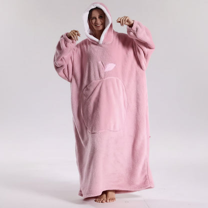 Hoodie Blanket Cozy Blanket with Hood Comfortable Moments