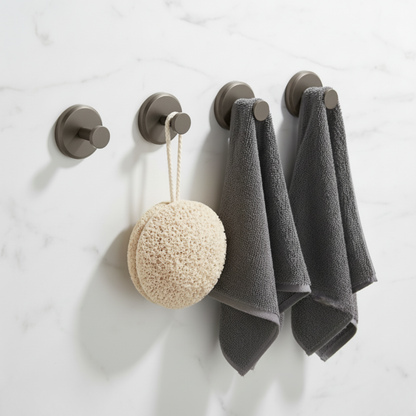Bathroom Hooks Suction Cup Wall Towel Holder Set
