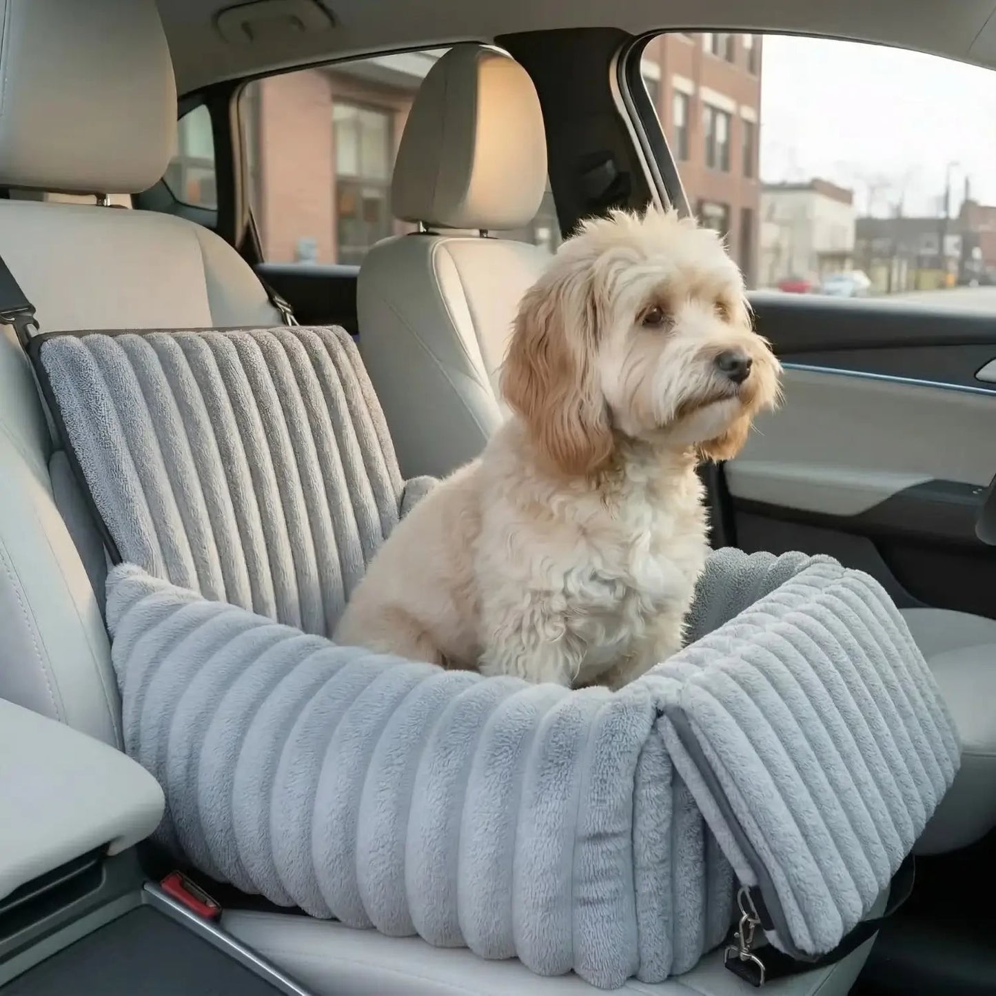 Hundeautositz Sitzerhöhung Reisegurt Mesh Abdeckung - Image 2
