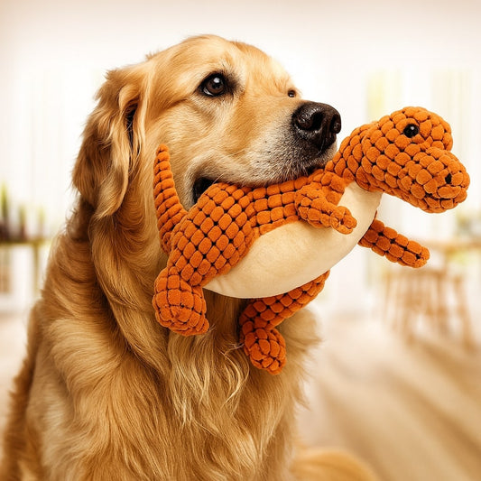 Hundespielzeug Plüsch Dinosaurier Quietschspaß - Image 1