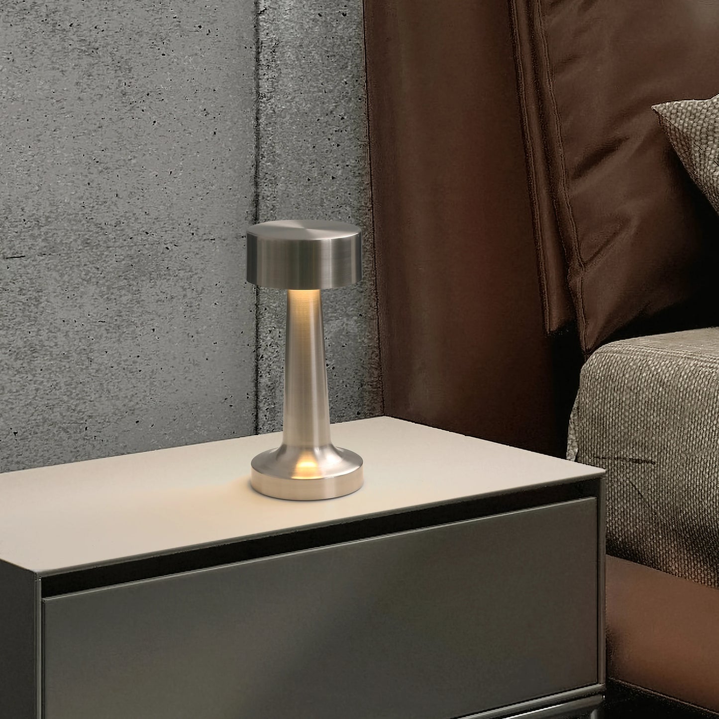 Tischlampe Gold Metall LED Dimmbar Modern