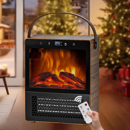 Electric Portable Fireplace Stove Realistic Flames Heater