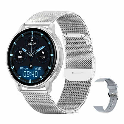 Smartwatch Damen Herren Edelstahl Armband AMOLED 42mm